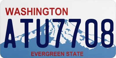 WA license plate ATU7708