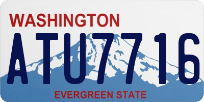 WA license plate ATU7716