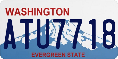 WA license plate ATU7718