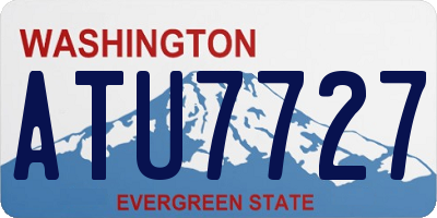 WA license plate ATU7727