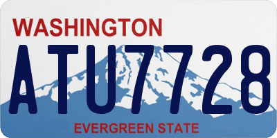 WA license plate ATU7728