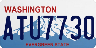 WA license plate ATU7730