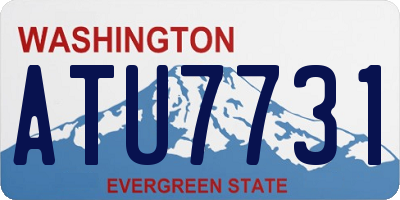 WA license plate ATU7731