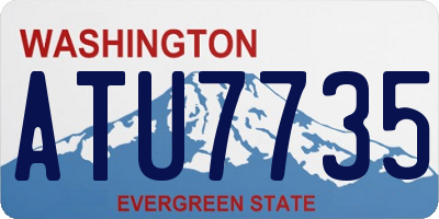 WA license plate ATU7735