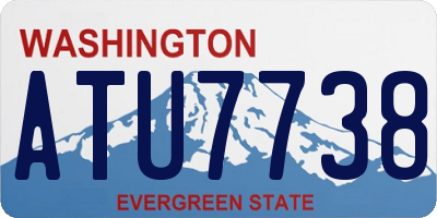 WA license plate ATU7738