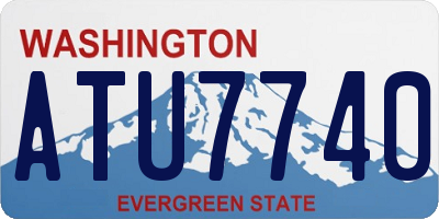 WA license plate ATU7740