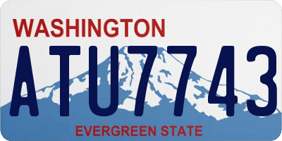 WA license plate ATU7743