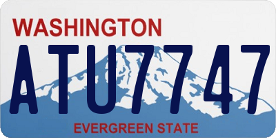 WA license plate ATU7747