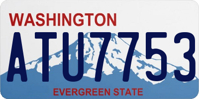 WA license plate ATU7753
