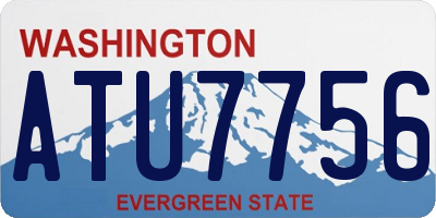 WA license plate ATU7756