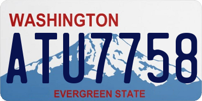 WA license plate ATU7758