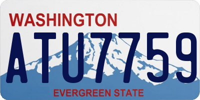 WA license plate ATU7759