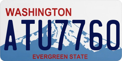 WA license plate ATU7760
