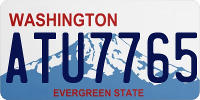 WA license plate ATU7765