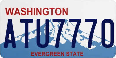 WA license plate ATU7770