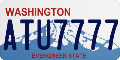 WA license plate ATU7777