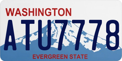 WA license plate ATU7778