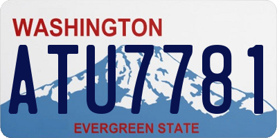 WA license plate ATU7781