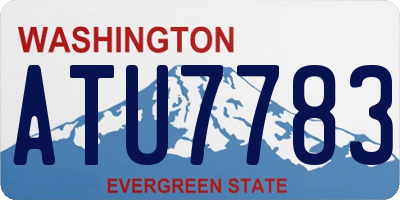 WA license plate ATU7783