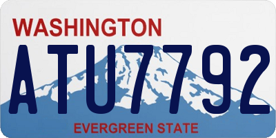 WA license plate ATU7792