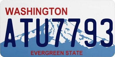 WA license plate ATU7793