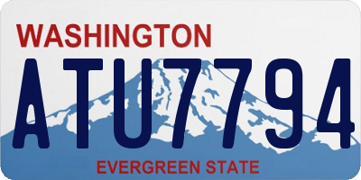 WA license plate ATU7794