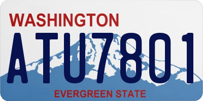 WA license plate ATU7801