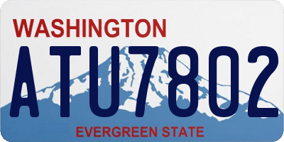 WA license plate ATU7802