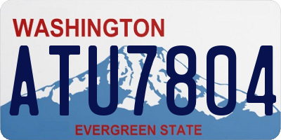 WA license plate ATU7804