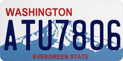 WA license plate ATU7806