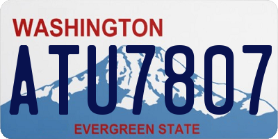 WA license plate ATU7807