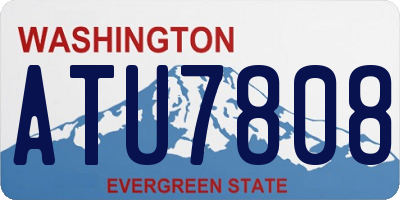WA license plate ATU7808