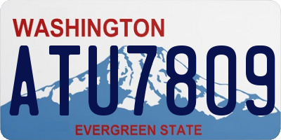 WA license plate ATU7809