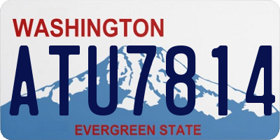 WA license plate ATU7814