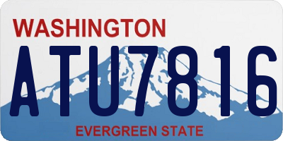 WA license plate ATU7816