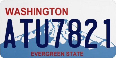 WA license plate ATU7821