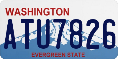 WA license plate ATU7826