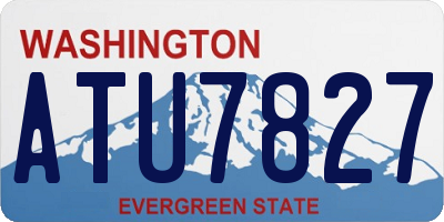 WA license plate ATU7827