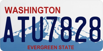 WA license plate ATU7828