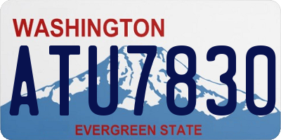 WA license plate ATU7830