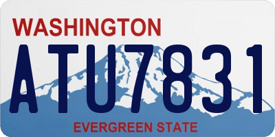 WA license plate ATU7831