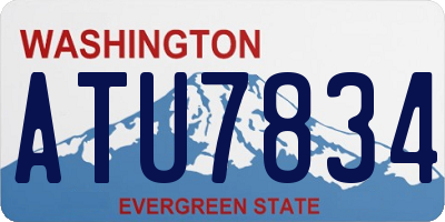 WA license plate ATU7834