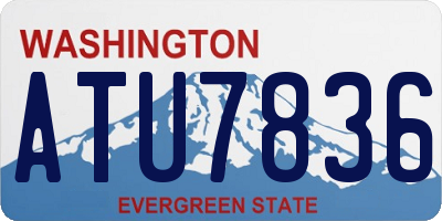 WA license plate ATU7836