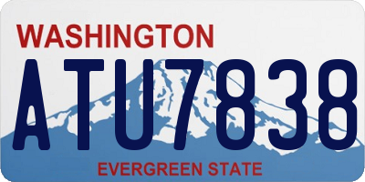 WA license plate ATU7838