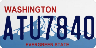 WA license plate ATU7840
