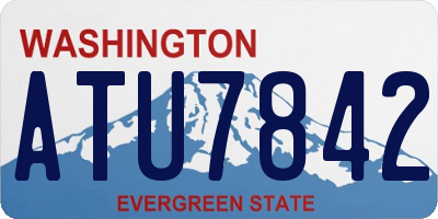 WA license plate ATU7842