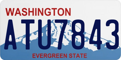 WA license plate ATU7843