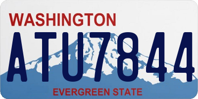 WA license plate ATU7844