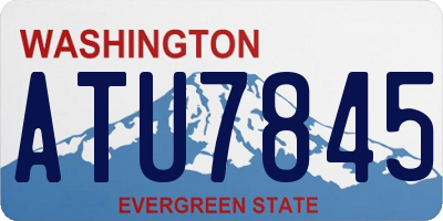 WA license plate ATU7845