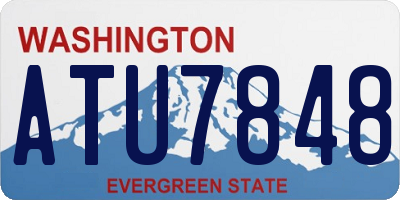 WA license plate ATU7848